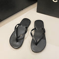 Women's flip-flops - beach sandals, non-slip, summer casual flat soft sole half slippers for outdoor wear
