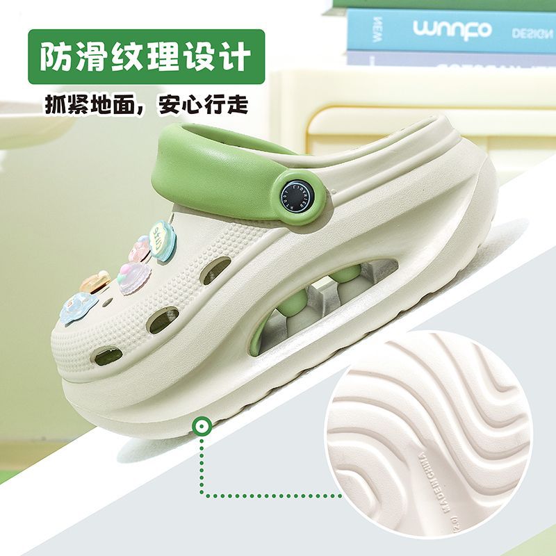 2025 new women's wedge platform clogs - summer outdoor wear, thick sole, two-wear style, chunky heel, non-slip beach sandals & slippers