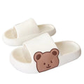 Japanese gp bear slippers - unisex, cloud-like comfort, cute cartoon design, perfect for home, students, anime-inspired thong sandals, couple's shoes