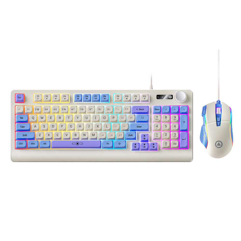 Silver sculpt km900 custom gaming keyboard and mouse combo - color block wired illuminated desktop pc accessories - cross-border