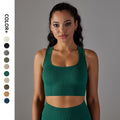 new arrival seamless quick-drying yoga clothes sexy back bubble wrap push-up sports bra running fitness vest for women