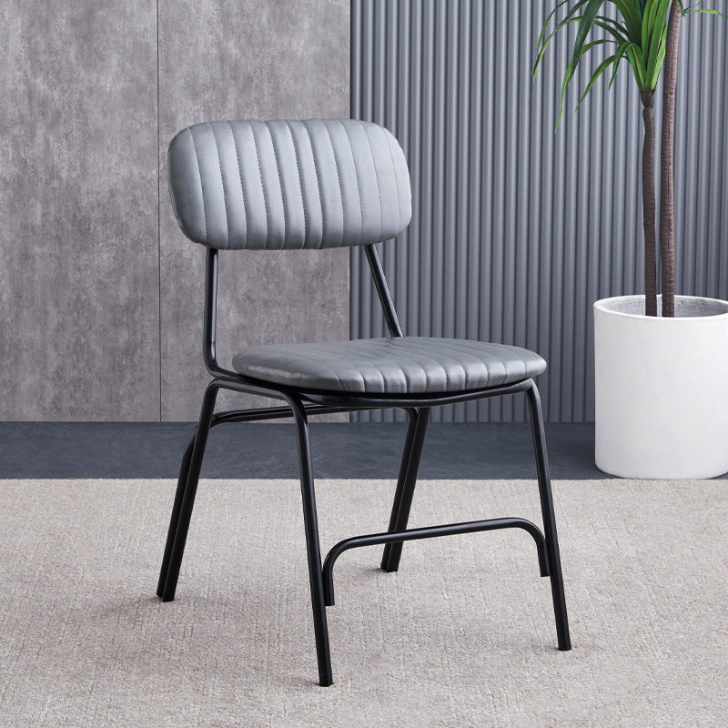 American loft iron art sub restaurant hot pot shop retro leather dining chair milk tea shop cafe casual back chair stool