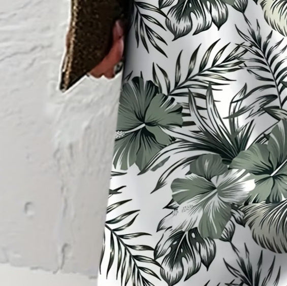 wholesale women's short-sleeved dresses, fashionable women's dresses for spring, summer, and autumn, new cross-border printed designs