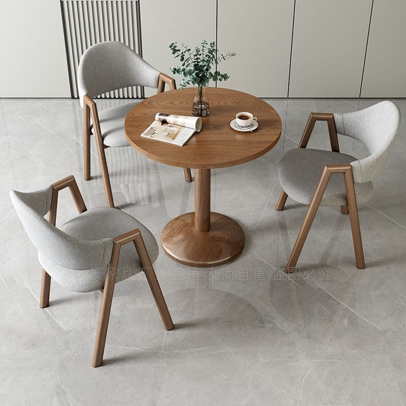 Minimalist modern negotiation table and chair set - perfect for bubble tea shops, coffee shops, dining tables, balcony round tables, casual small spaces, and reception areas