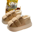 Cute briquettes cotton slippers women's bag heel fall and winternew arrivalindoor home outwearnon-slipthick solecouple confinement shoes