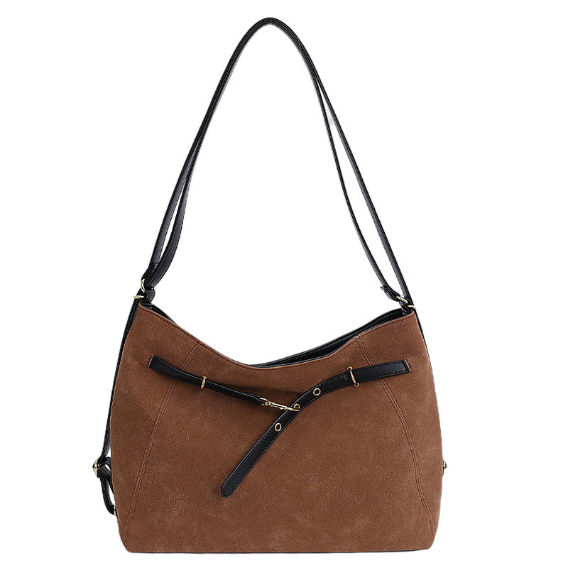 Niche style large capacity easiest for match tote bag shoulder 2025new arrivaltrendyclassy sense work clothing crossbody backpack women's bag