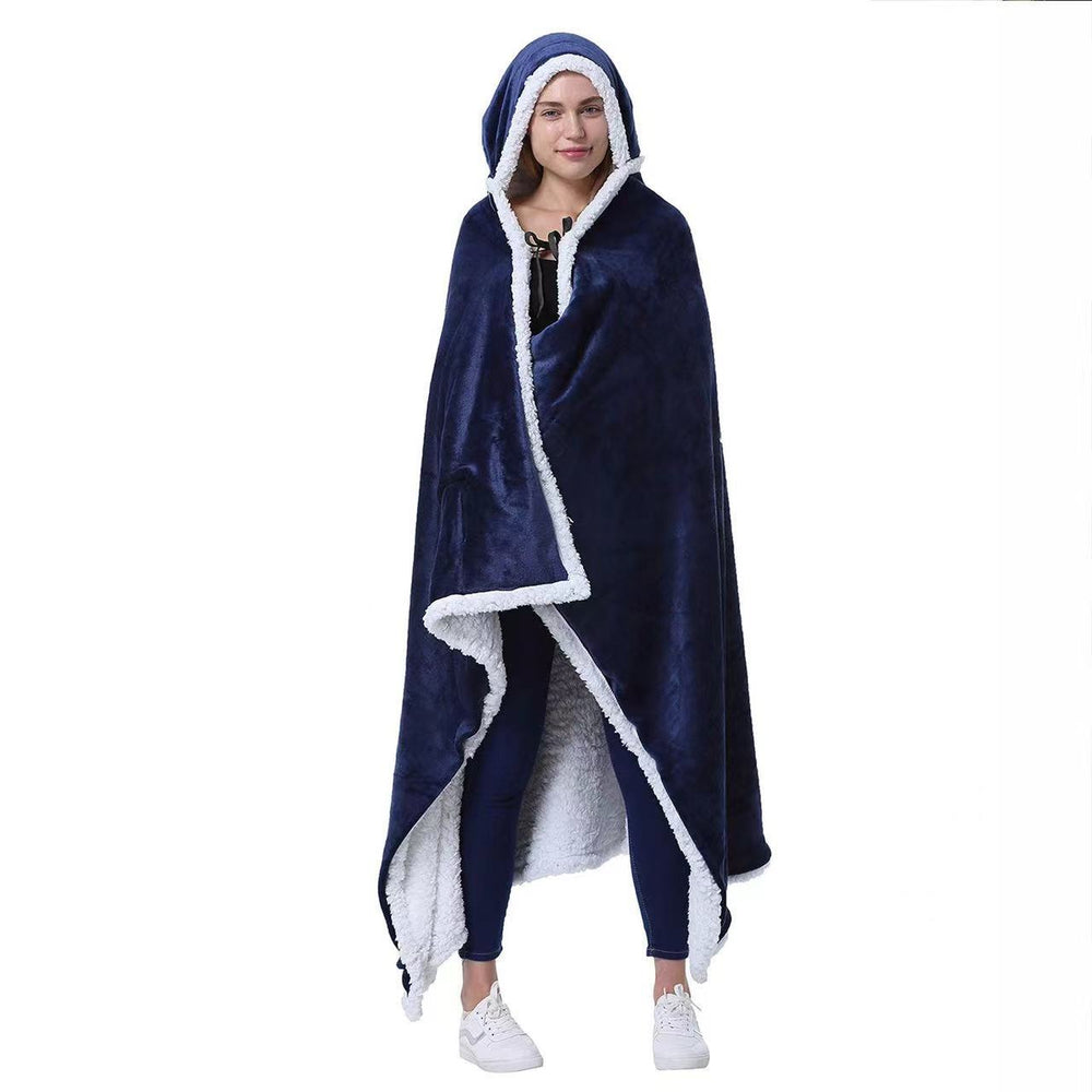 Lazy pullover pajamas, heattech clothing, cashmere tv blanket, hugging hoodie, cold-proof heattech nightgown, cloak, cloak