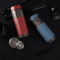 Double-layer vacuum intelligent business purple sand cup ceramic thermos cup office car gift water cup engraved logo
