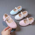 spring/autumn korean style new girls' leather shoes, export order, princess flats, children's velcro performance dance shoes