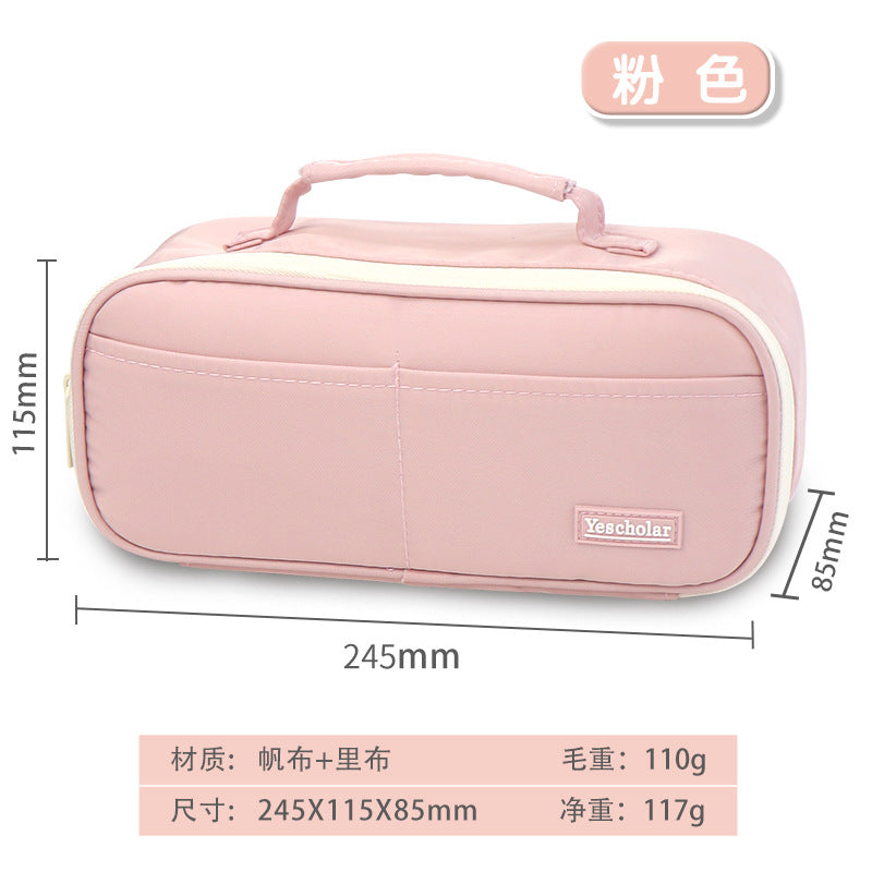 Cross-border customization  large-capacity pencil bag, primary and secondary school students multi-functional stationery box, cosmetic bag, multi-layer stationery bag