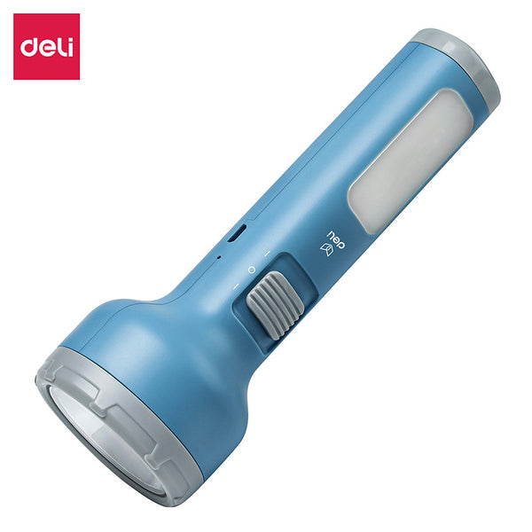 Deli 3663A Flashlight Lithium Battery LED Flashlight Strong Light Outdoor Mini Portable Size Double Lighting