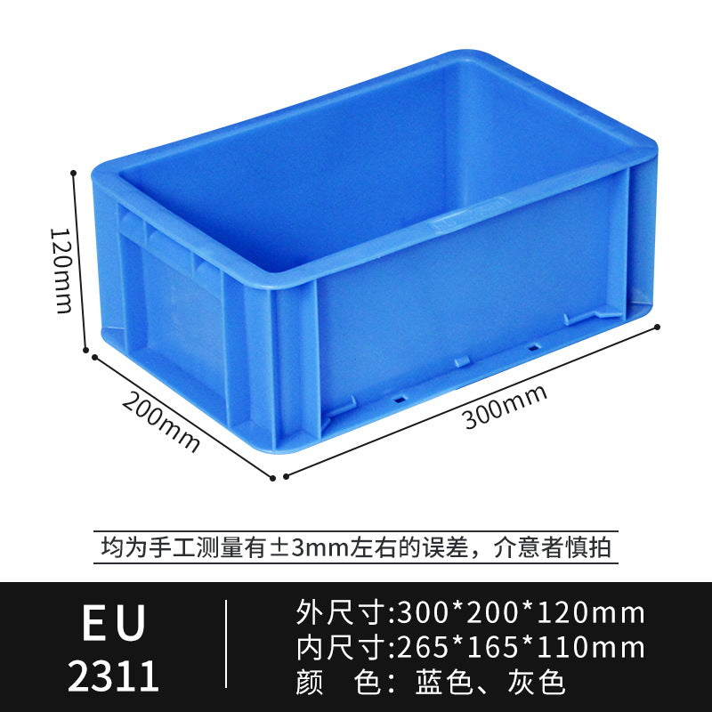 Grey European standard EU box plastic turnover box with lid auto parts industrial logistics box warehouse workshop transit eu plastic box