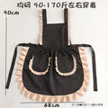 Beautiful and breathable work apron - modern minimalist design for women, suitable for home kitchen, office, cotton fabric, durable workwear, nail salon