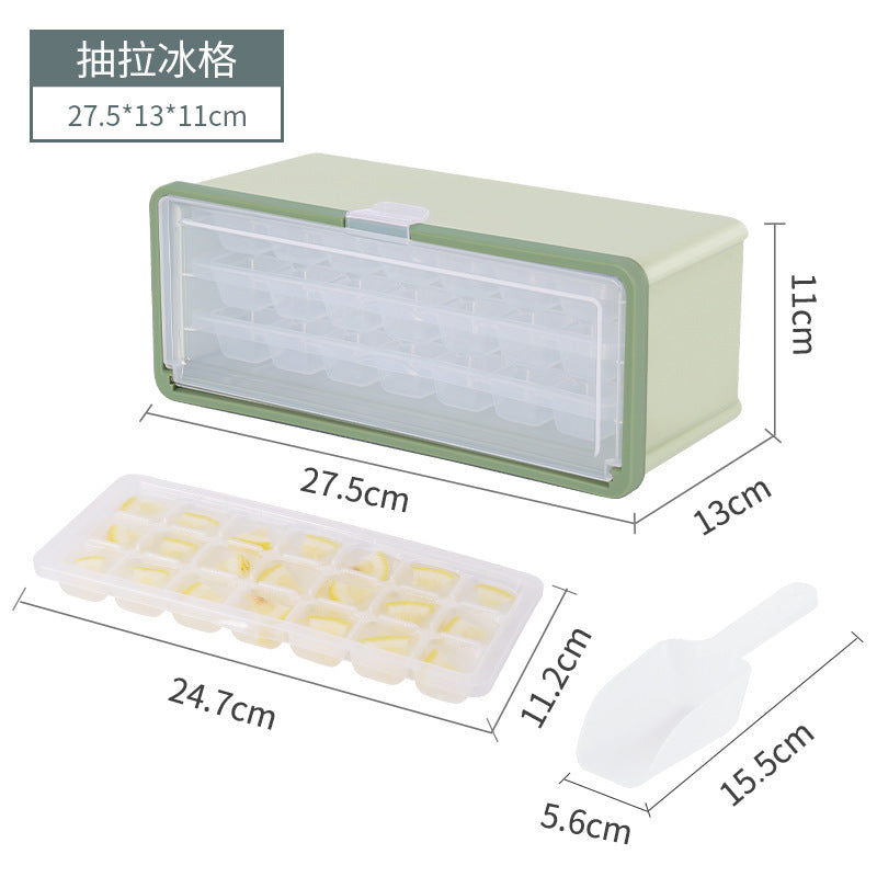 Liheng Amazon's new ice box, home-made ice cube mold multi-layer ice box, pp plastic pumping ice with lid