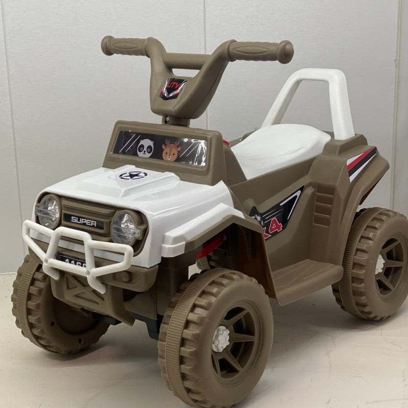 New children's seated electric motorcycle four-wheeler boys and girls battery car children's charging remote control toy car