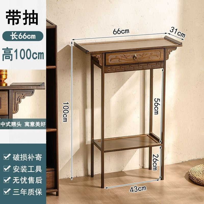 Buddhist niche altar table, home simple entrance, incense table, god of wealth altar table, altar stand cabinet, modern style grids