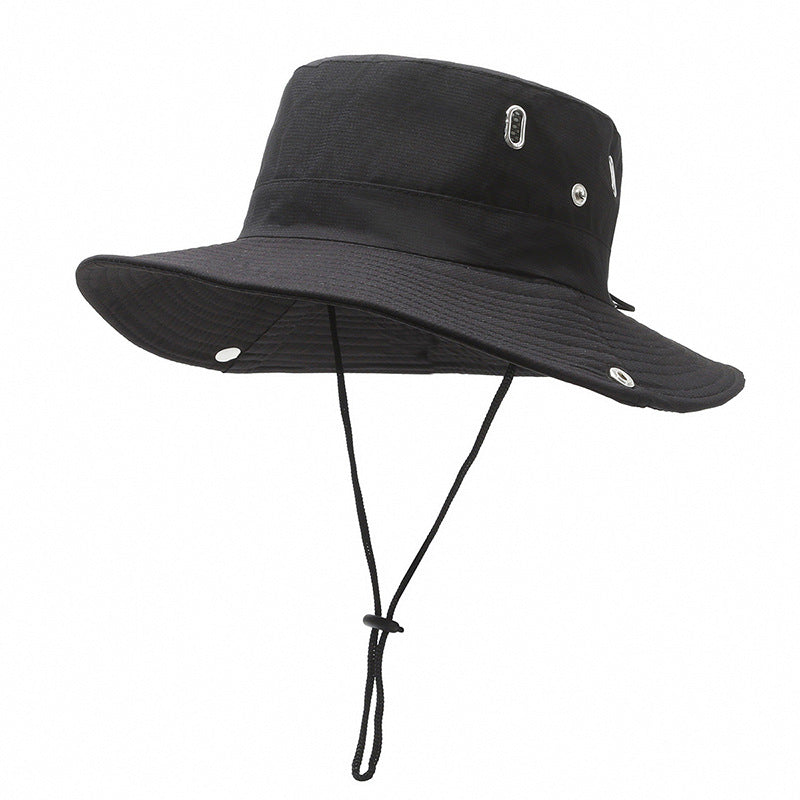 Men's bucket hat fishing outdoor visor wild camping basin hat construction site sun protection hat large brim hat
