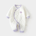 Babibele quilted romper - lightweight cotton bodysuit for newborns, seamless design, pure cotton butterfly romper, crawling suit, infant and toddler clothing