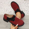 plus sizespring & fallnew arrival british style velcro small leather shoes women's retrothick sole loafers casualflats women