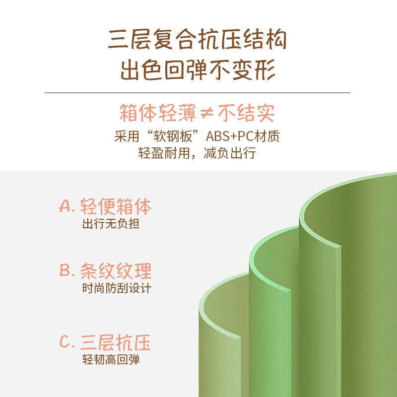 Processing custom small fresh suitcase female trolley case male strong and durable universal wheel password suitcase leather case