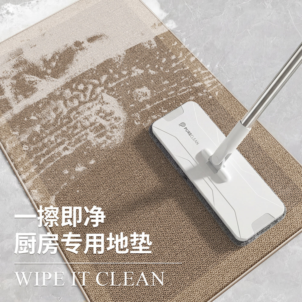 Kitchen floor mat non-slip oil-proof wipeable waterproof pure color stain-resistant mat easy-care for homethickened foot mat wholesale
