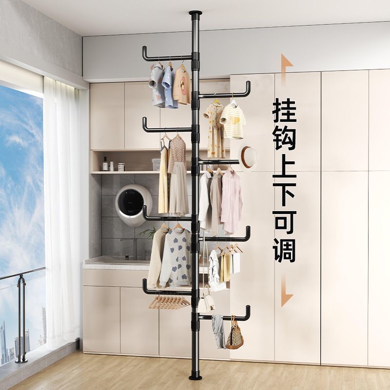 Tianlizi indoor punch-free retractable for home bedroom clothes hanger entrance floor-standing multi-functional clothes hanger