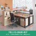 T-shaped 2-seater + movable cabinet + chair
