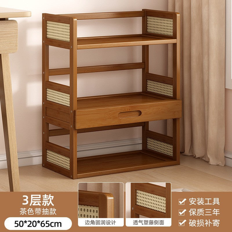 Desktop storage rack multi-layer for home living room multi-functional student desk storage cabinet office table top book shelf