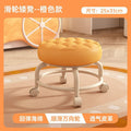 Baby carrying handy gadget universal roller pulley low stool kids toddler stool multifunctional beauty seam pedicure shoe changing stool round stool soft seat