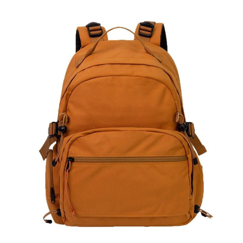 Backpack wholesale custom casual Korean version solid color simple college student schoolbag large capacity multi-function lightweight backpack