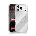 Suitable for iphone 17 pro max magnetic pc official phone case apple 17 high-alumina glass carbon fiber texture phone cover