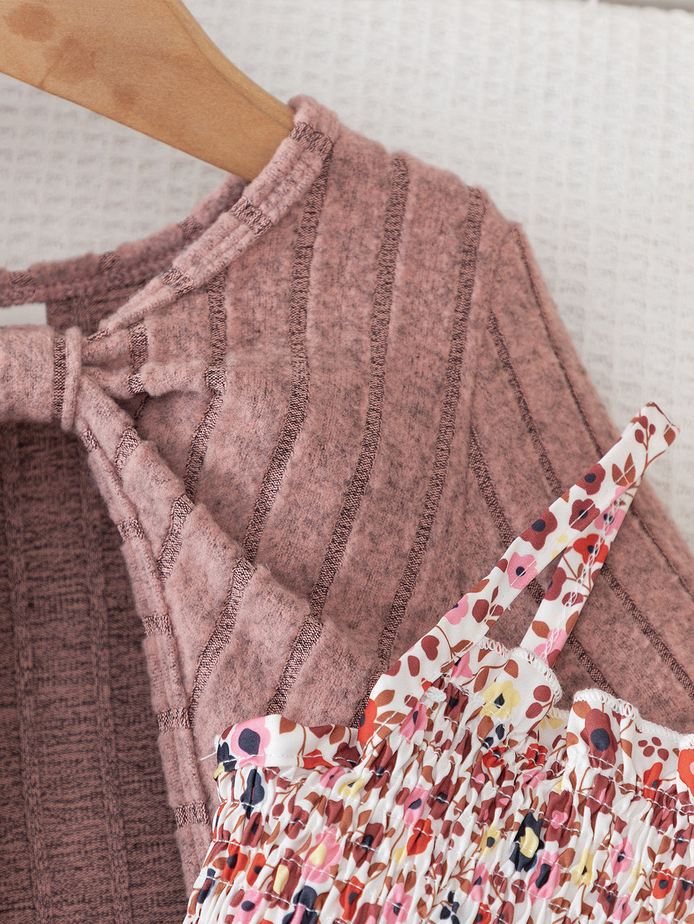 autumn new arrivals: european & american style textured shawl long-sleeve floral dress for girls - princess style