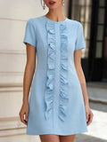 european and american cross-border  independent station new arrivalelegantelegance normcore women's short sleeve fashiondress
