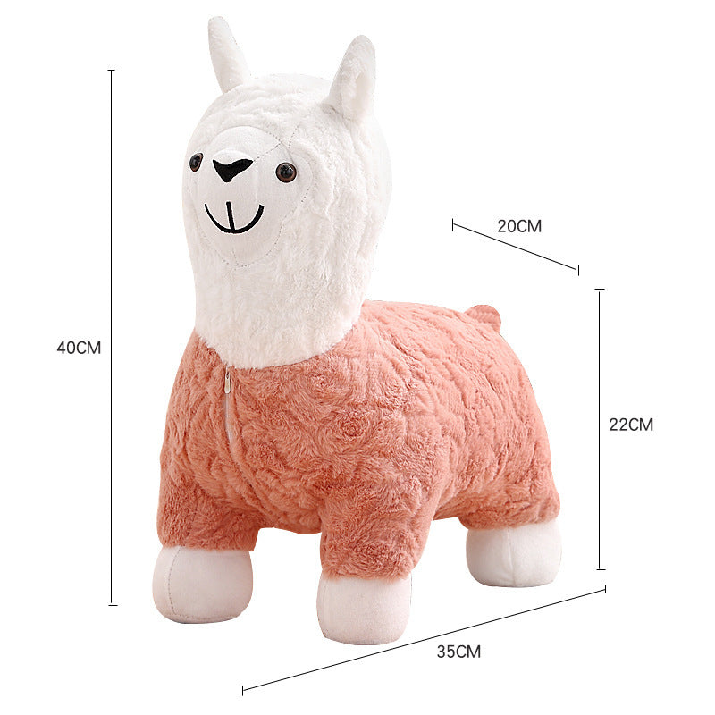 Alpaca seat Living room shoe changing stool Children's sofa Leisure chair Sitting stool Cartoon birthday Simple modern animal stool