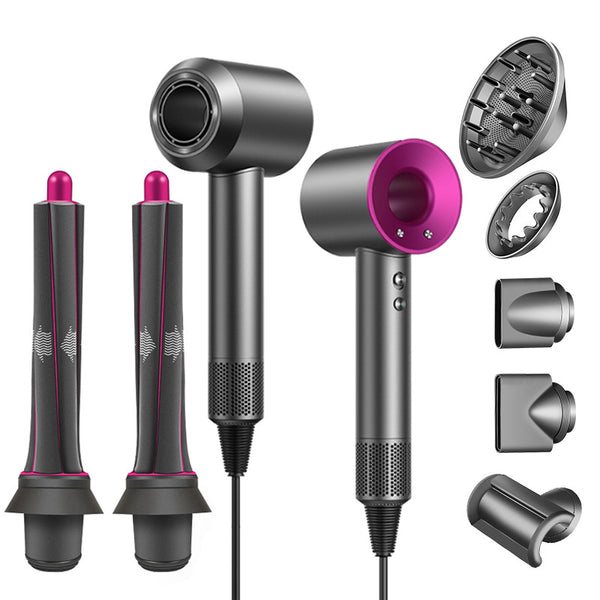 Seven-in-one hair dryer, curling iron, household negative ion hair care, quick drying, Huaqiangbei silent high-speed multi-functional hair dryer