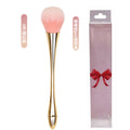 Goblet 2#-champagne gold-pink white blush brush+bow pvc packaging