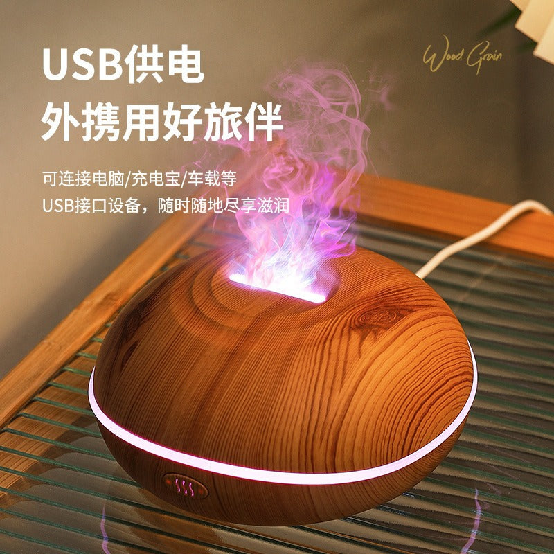 New arrivalartificial flame diffuser seven color gradient creative for home ultrasonic aromatherapy machine humidifier atomizer