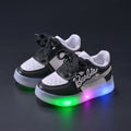 Girls' letter light-up sneakers -  spring new collection - soft sole athletic shoes for girls - casual light-up shoes for toddlers and young children