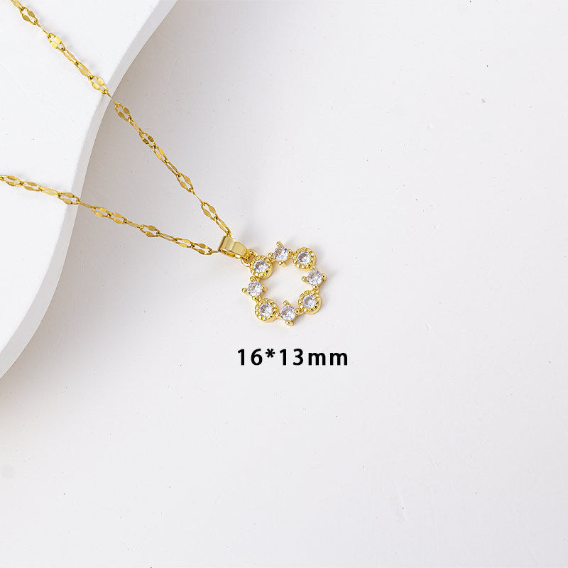 Necklace female titanium steel fashion electroplating hot style key shape pendant niche design high-end sense of light luxury clavicle chain