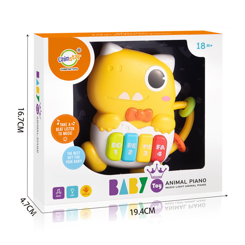 Cross-border  South East Asia Hot-selling, baby sound and light dinosaur piano children's cartoon electronic organ toy music flash
