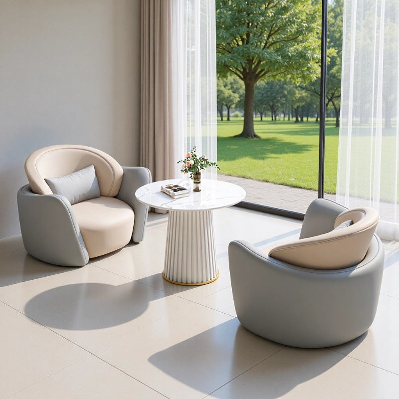 Negotiation table and chair set, lounge area, modern light luxury lounge area, reception table, negotiation table, sales office, beauty salon reception