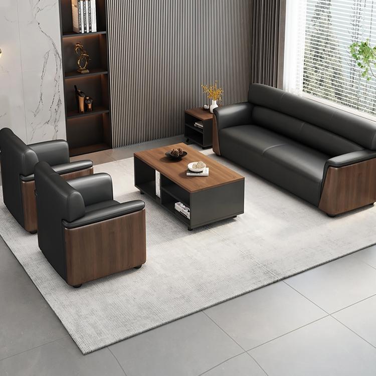Office sofa, business sofa, genuine leather lounge area, vip reception, negotiation room, coffee table set