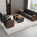 Office sofa, business sofa, genuine leather lounge area, vip reception, negotiation room, coffee table set