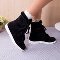 plus sizetie back snow boots for women winternew arrivalfashionfleece-lined short boots thickenedheattech women's cotton shoes