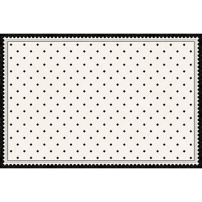 Carpet living room french style black and white grids waterproof anti-fouling sofa cushion no-wash wipeable stain-resistant bedroom bedside blanket