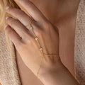 European and american cross-border millet beads rice beads bracelet zircon pearl ring chain finger chain jewelry bracelet