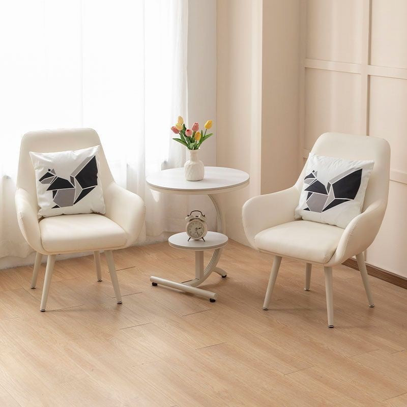 Balcony table and chair combination three-piece casual cream style coffee table household one table and two chairs small round table cp