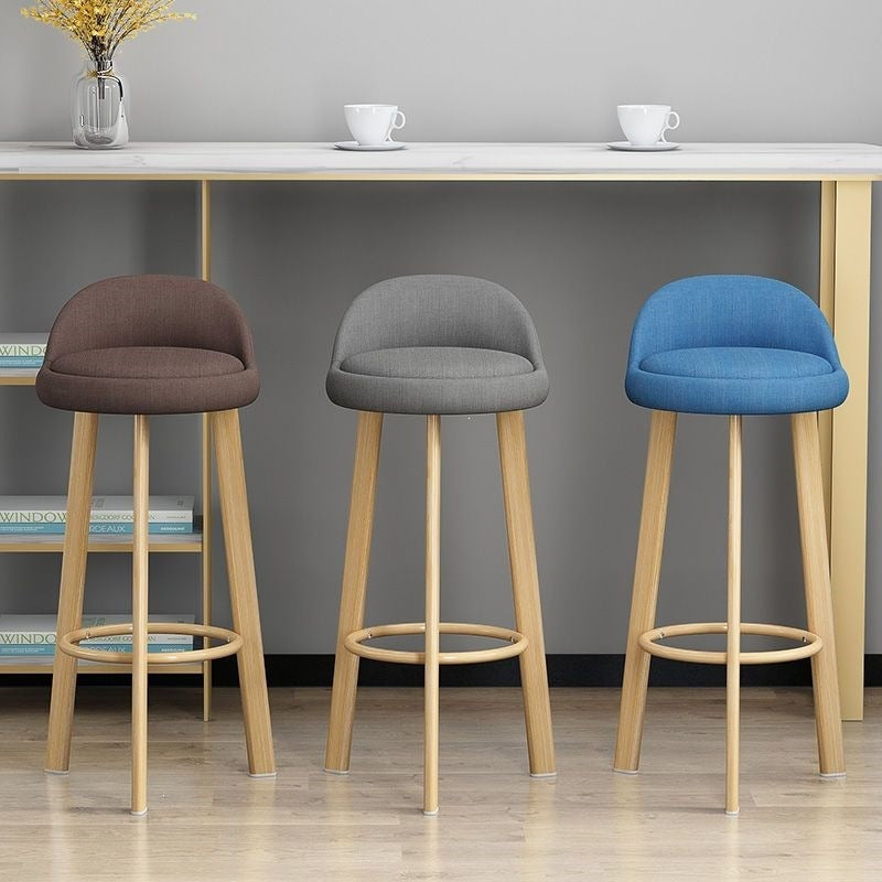 Bar stool, light luxury modern minimalist design, backrest included, bar-specific chair, high stool for home use, bar chair, solid wood