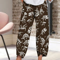 new  wide-leg pants: relaxed fit, cotton linen blend, printed, pocketed, elastic waist, cropped length - women's - in stock