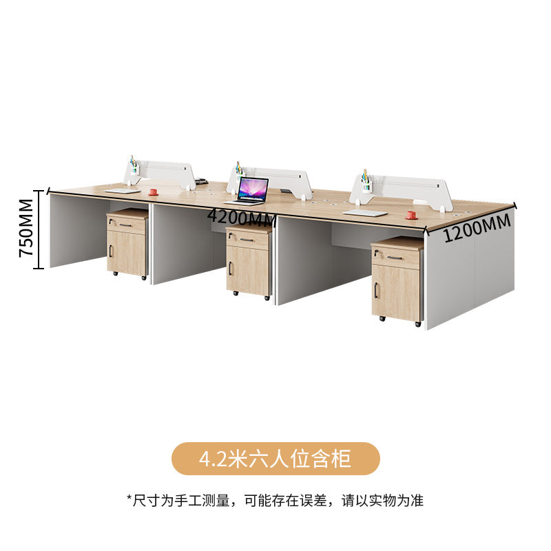 Saint li staff office desk and chair set - minimalist office furniture, employee computer desk and chair